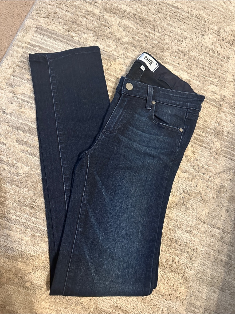 PAIGE Dark Indigo Skinny Jeans
